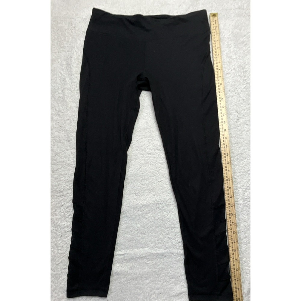 Charisma Black High Rise Ankle Leggings Women's L 29" Inseam Stretch - Picture 2 of 7
